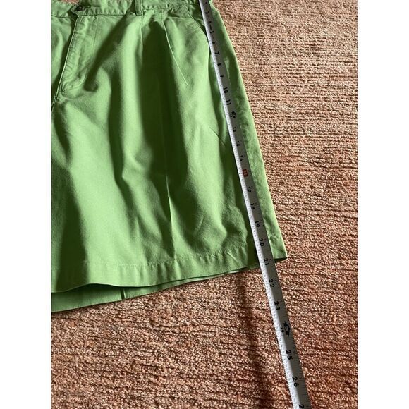 Vintage Ivy Crew Women’s High-Rise Pleated Green Shorts Bermuda Size 36 - Picture 4 of 9
